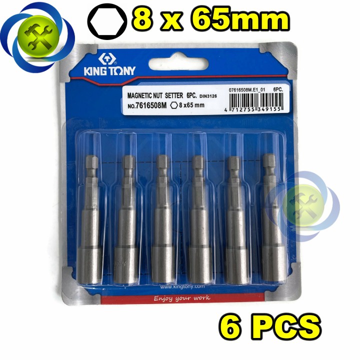 Đầu bắn tôn 8mm Kingtony 7616508M 8mm x 65mm (6cái/vỉ)