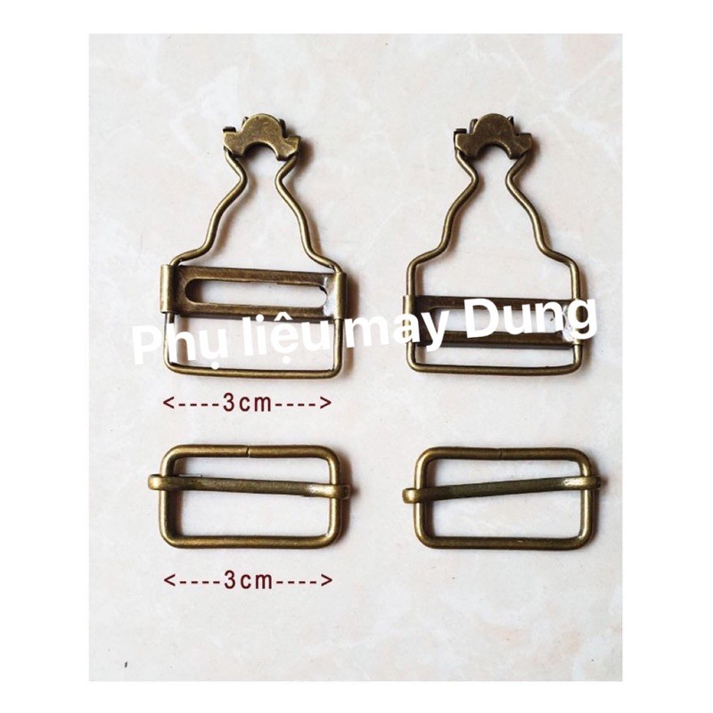 Móc cài áo yếm: 1 bộ như hình