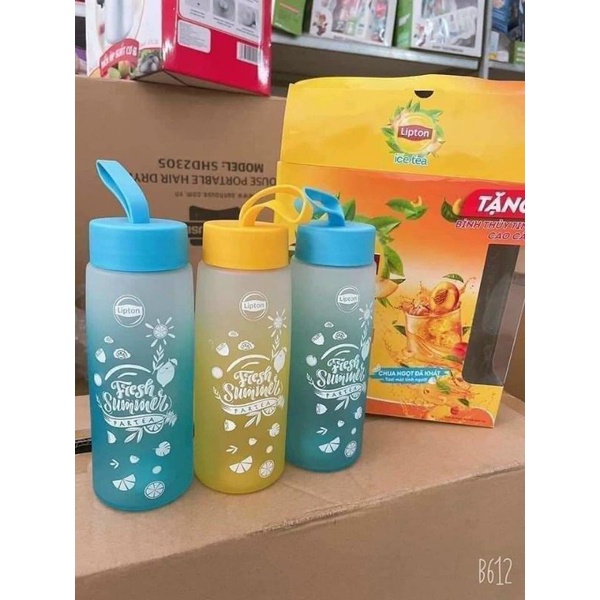 COMBO 3 BÌNH ĐỰNG NƯỚC THỦY TINH 500ML HÀNG DÀY DẶN ĐẸP