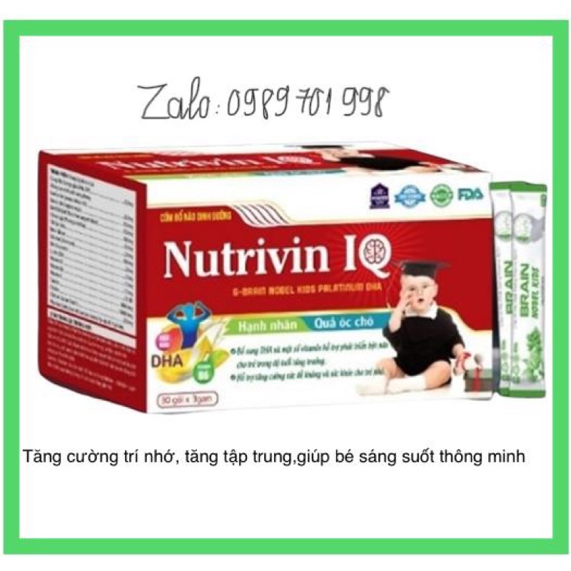 Bổ não brain siêu nhạy hiệu quả cho bé hộp 20 gói