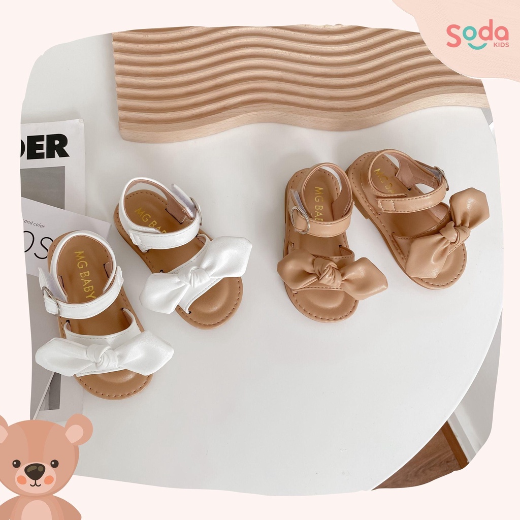 Sandal bé gái SODA KIDS phong cách Hàn Quốc,chất liệu da mềm quai dán