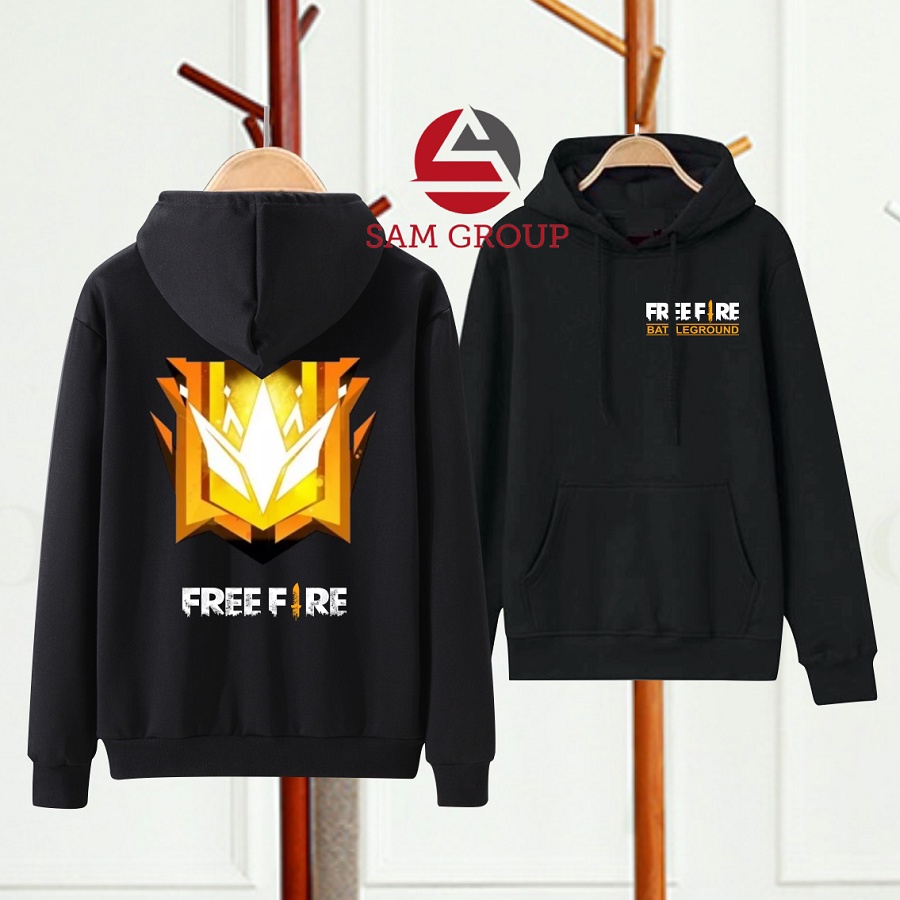 Áo khoác hoodie free fire [ TẶNG KÈM 1 NÓN ] rank thách đấu chất nỉ mềm mịn hình in sắc nét dành cho game thủ
