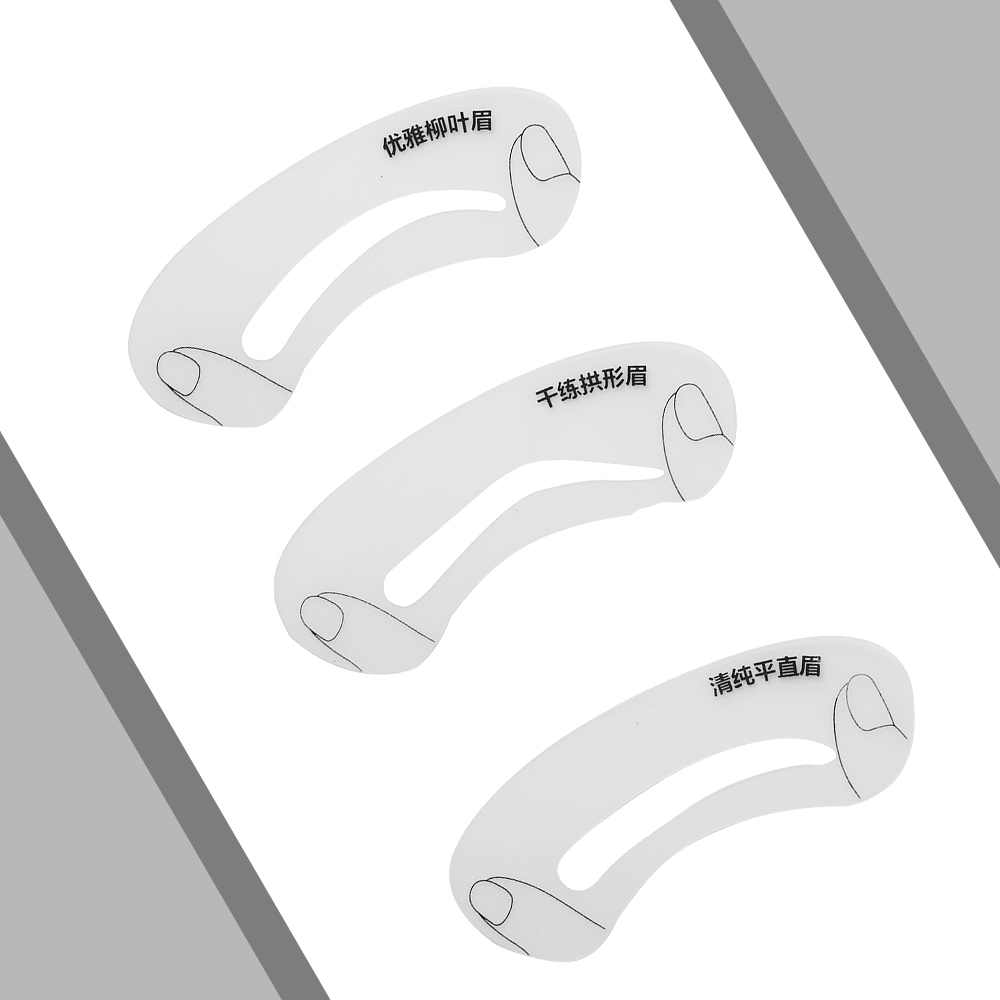[Hàng mới về] Set 3 tấm khuôn kẻ lông mày phong cách Hàn Quốc tiện lợi dành cho người mới bắt đầu