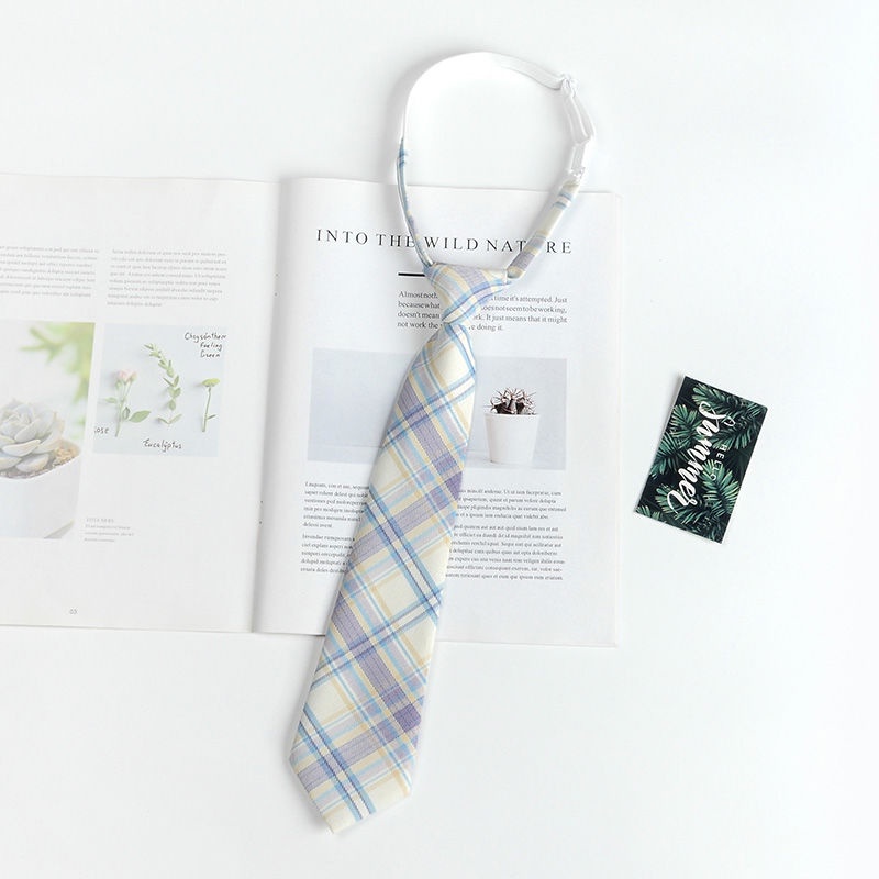 Cà Vạt Đồng Phục Học Sinh Nhật Bản Kẻ Sọc Ca Rô Xinh Xắn