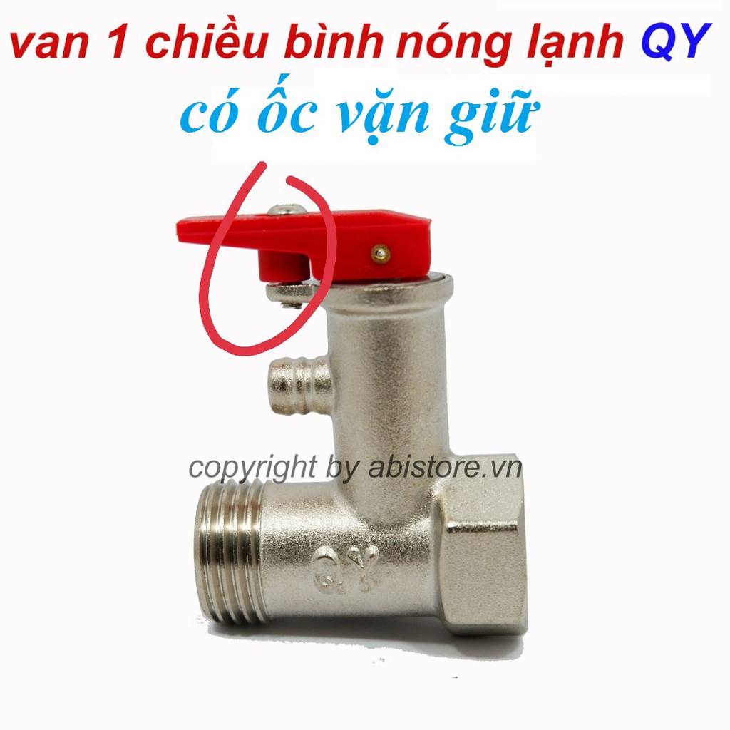 VAN 1 CHIỀU BÌNH NÓNG LẠNH CÓ ỐC VẶN GIỮ CAO CẤP (van giảm áp)