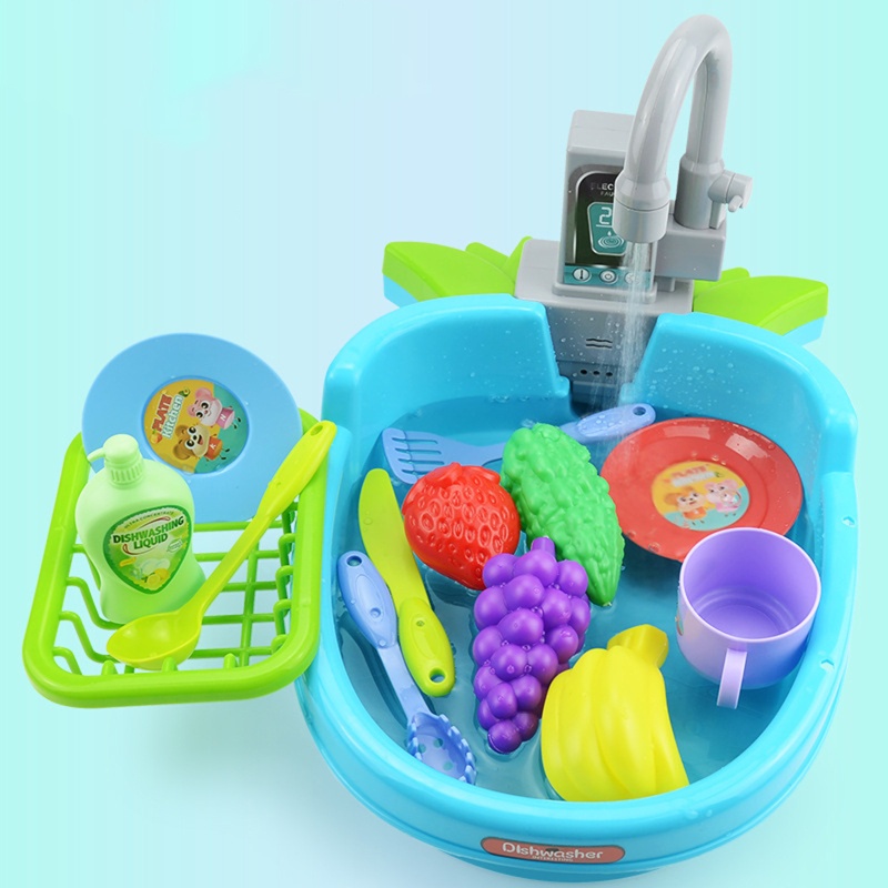 Bộ Đồ Chơi Rửa Rau Củ Quả Bằng Điện Cho Bé