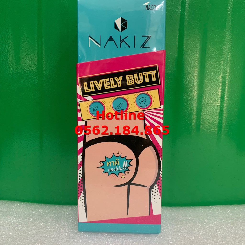 NAKIZ LIVELY BUTT [CHỤP THẬT]- Kem thoa vùng thâm đẩy lùi các loại mụn trên mông, giúp vòng 3 láng mịn không tì vết