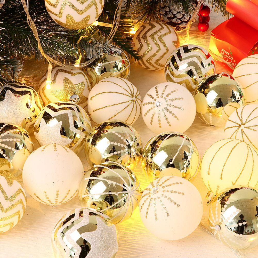 LAKAMIER Set 24 Quả Châu Trang Trí Giáng Sinh Năm Mới