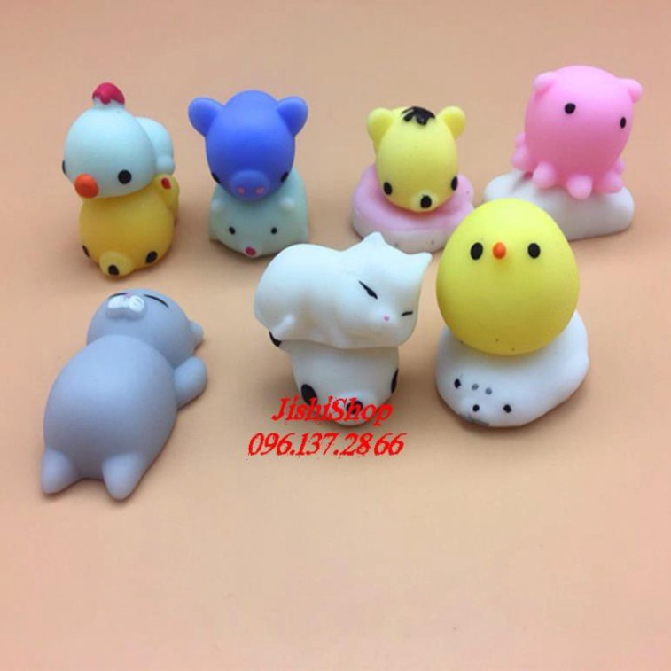 ( Tongkhodochoilc ) Sỉ Combo từ 5 CON TRỞ LÊN Squishy Mochi mềm dẻo hình thú đáng yêu