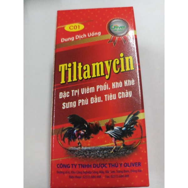1 chai Tiltamycin 10ml v iêm p hổi, k hò k hè, s ưng p hù đ ầu hsd 07/05/2024
