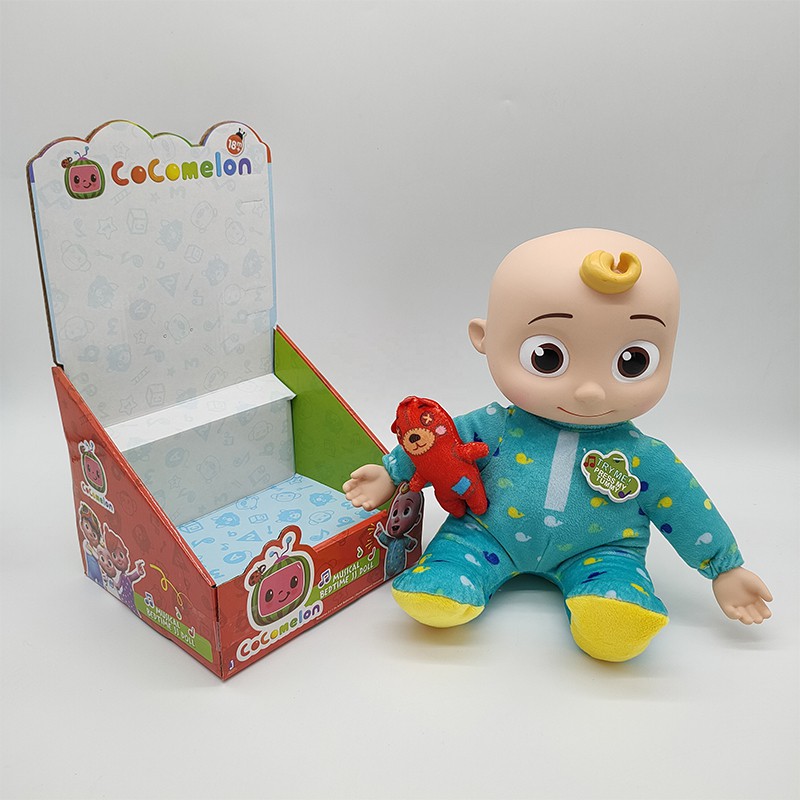Búp bê nhồi bông mềm mại có nhạc dễ thương cho bé