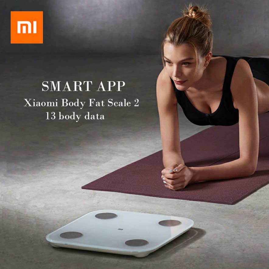 Cân điện tử xiaomi gen 2 Cân lượng mỡ thừa Cân nặng V2 bluetooth 5.0 Smart Fat Body