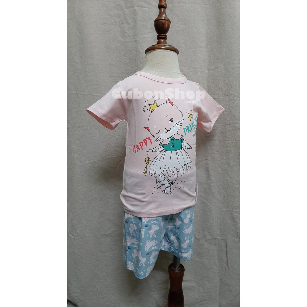 (Xả hàng)Bộ Cotton hình mùa hè siêu mát bé gái