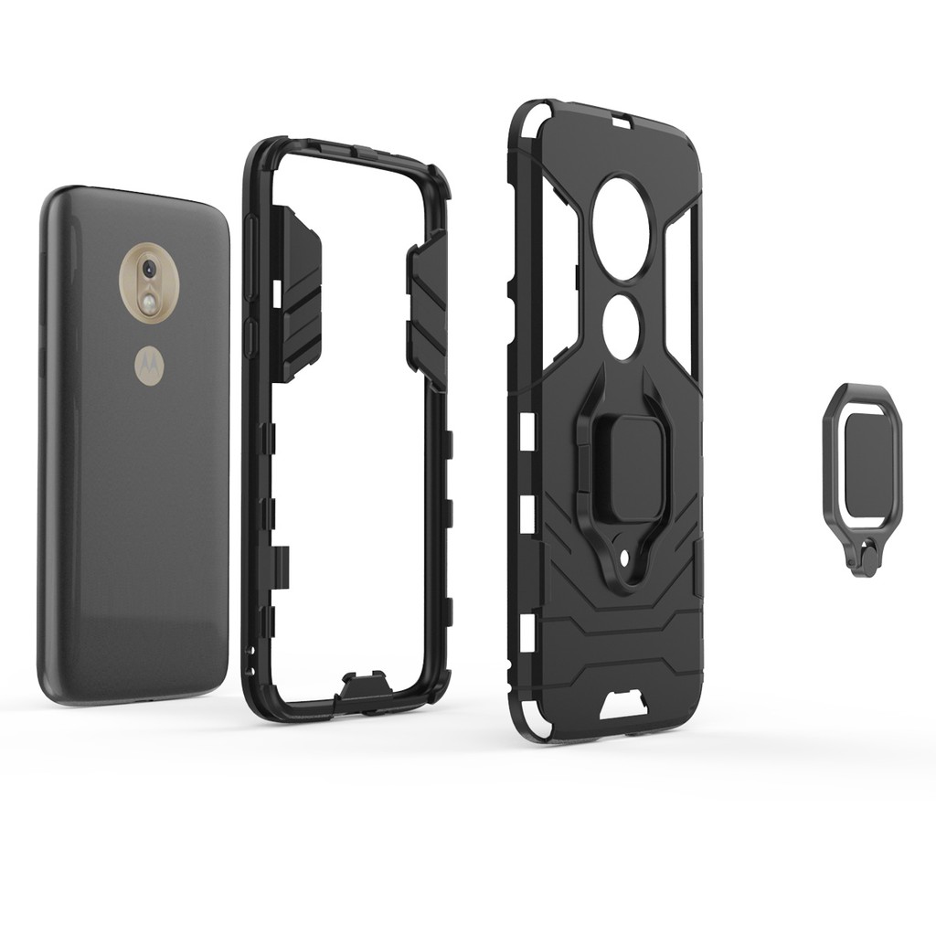 Ốp Lưng Giáp Cứng Có Nhẫn Chống Cho Điện Thoại Motorola Moto G7 / G7 Play