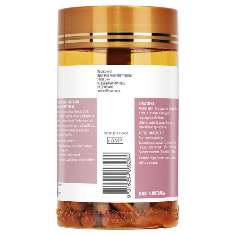 Combo 2 Hộp Hỗ Trợ Đường Tiết Niệu Healthy Care Cranberry 25000 90 Viên