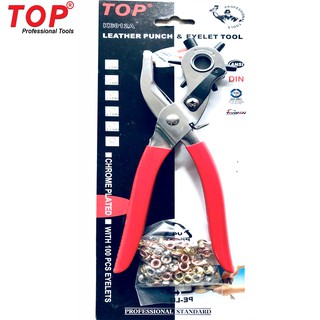 Kìm bấm lỗ thắt lưng (tặng kèm khuyên) TOP K6012A