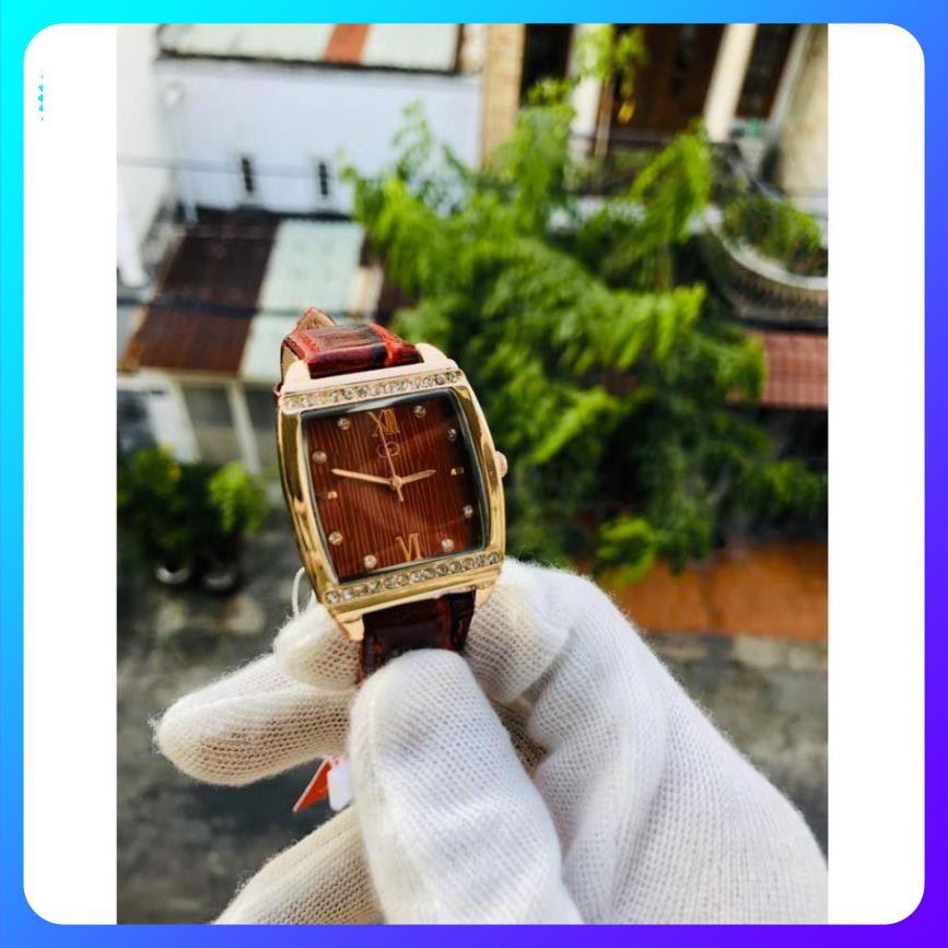 Đồng hồ nữ dây da GUQI quyến rũ đồng hồ nữ mặt vuông đính đá dây da chính hãng chống nước Luxury Fashion | BigBuy360 - bigbuy360.vn
