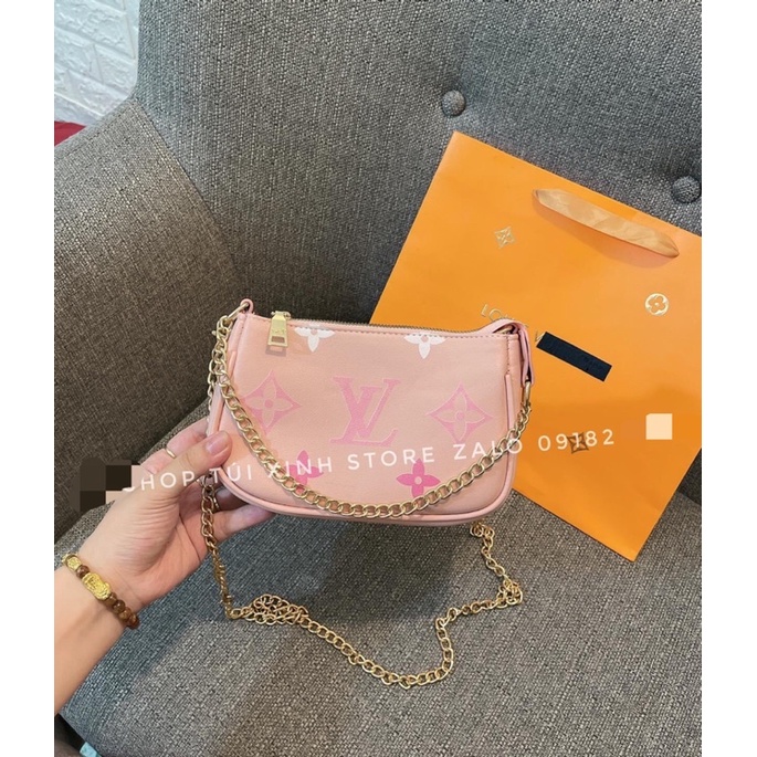 Túi kẹp nách lv hàng hai xích đeo vai,đeo chéo các kiểu về 3 màu