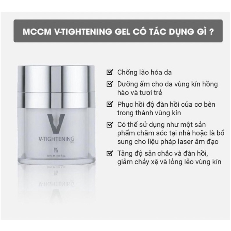 Gel tăng khoái cảm V-TIGHTENING MCCM GEL săn chắc, trẻ hoá vùng kín
