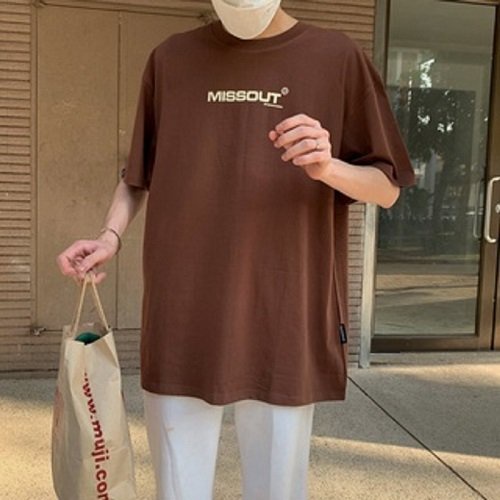 Áo thun Missout Basic Logo Tee SS5 màu nâu unisex nam nữ form rộng full tag Thời trang Unisex HCM AL192