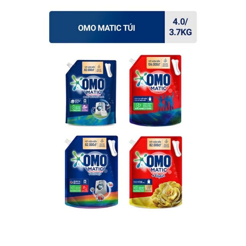 Nước giặt OMO túi cửa trước 3,7kg