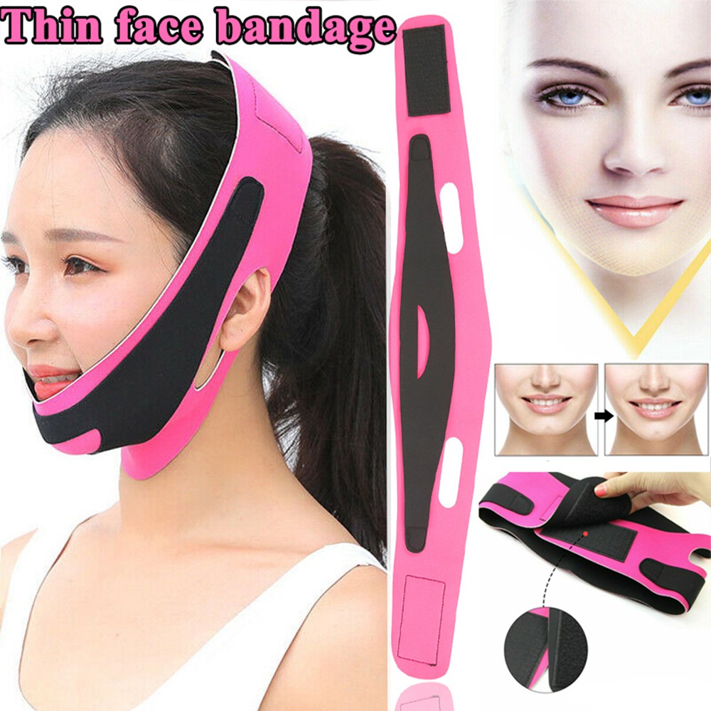 (Hàng Mới Về) Đai Đeo Làm Thon Gọn Khuôn Mặt Giảm Nếp Nhăn Hiệu Quả