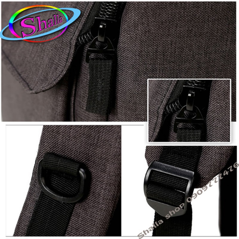 {MẪU MỚI} balo thời trang nam nữ nắp kéo Shalla đen,xám