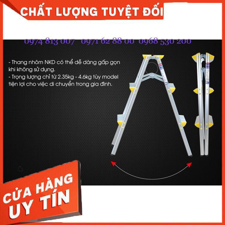 Thang nhôm chữ A Nikawa NKD-03, thang ghế 3 bậc, thang nhôm 3 bậc Giá cực Rẻ