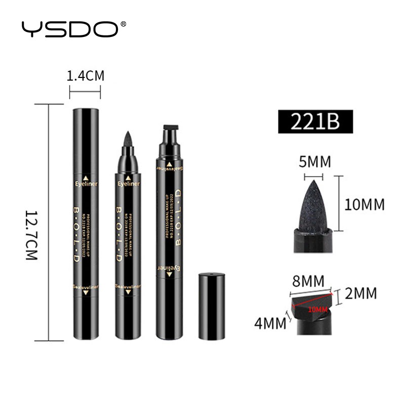 1 Bút Kẻ Mắt Màu Đen Chống Thấm Nước Có 2 Kích Cỡ Khác Nhau