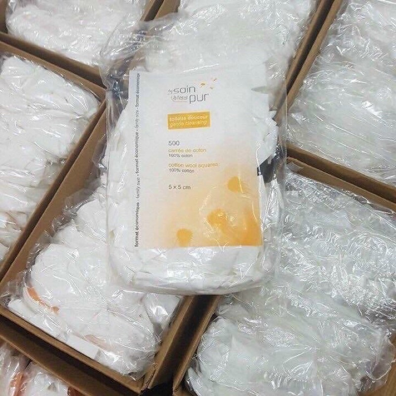 Bông tẩy trang Tetra Pháp 500 - 600 miếng