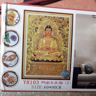tranh đính đá phật a di đà