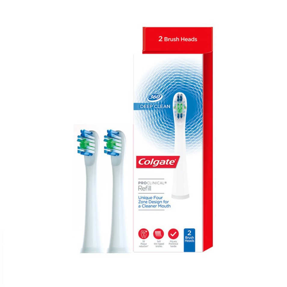 Bộ 2 đầu bàn chải điện Colgate Pro Clinical B150