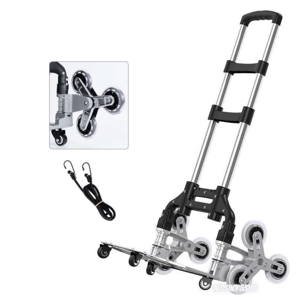Xe Kéo Hàng 2 Bánh Đẩy Hành Lý Hợp Kim Nhôm Cao Cấp Xe Đẩy Gia Đình Gấp Gọn Tải Trọng 70Kg