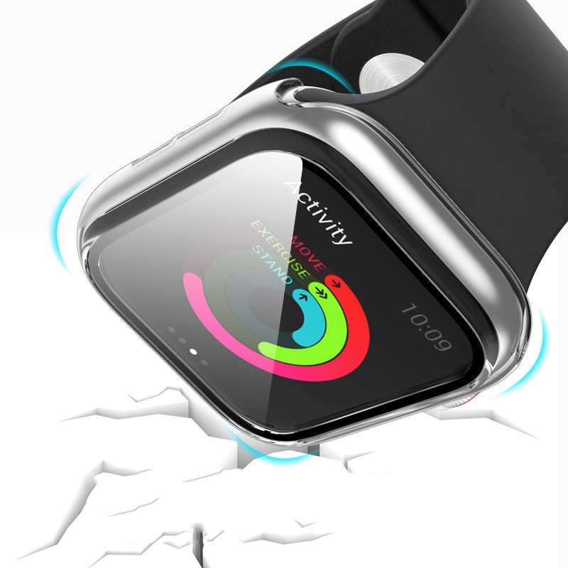 Ốp Case Vân Carbon Kính Cường Lực cho Apple Watch Series 4/5/6/SE (Size 40mm/44mm).