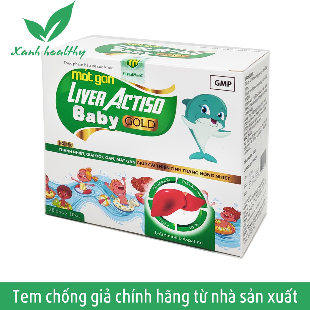 Siro Mát gan Liver Actiso Baby gold thành phần thảo dược giúp giảm mụn nhọt, mẩn ngứa, rôm sảy hiệu quả cho bé từ 1 tuổi