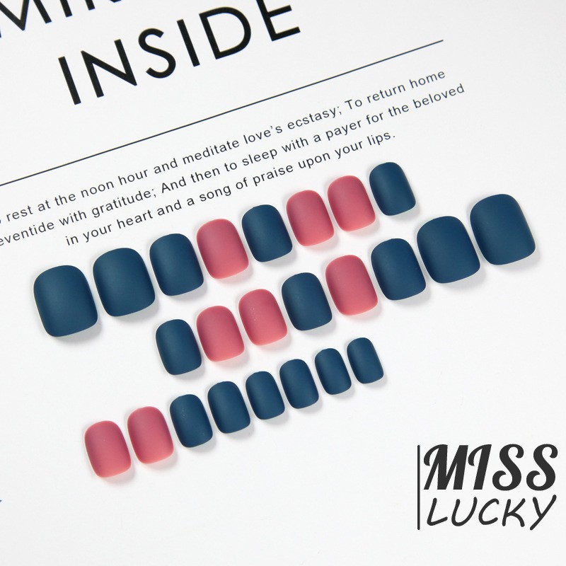 Bộ Móng Tay Giả Ngắn Thời Trang Cho Nữ