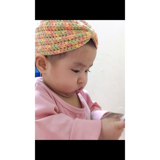 Mũ len hand made - Mũ turban cho bé