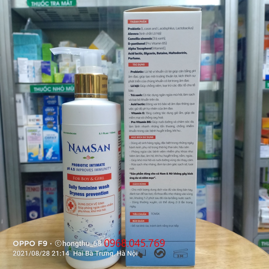 Dung dịch phụ khoa NAMSAN dùng cho cả nam & nữ không gây kích ứng da và niêm mạc