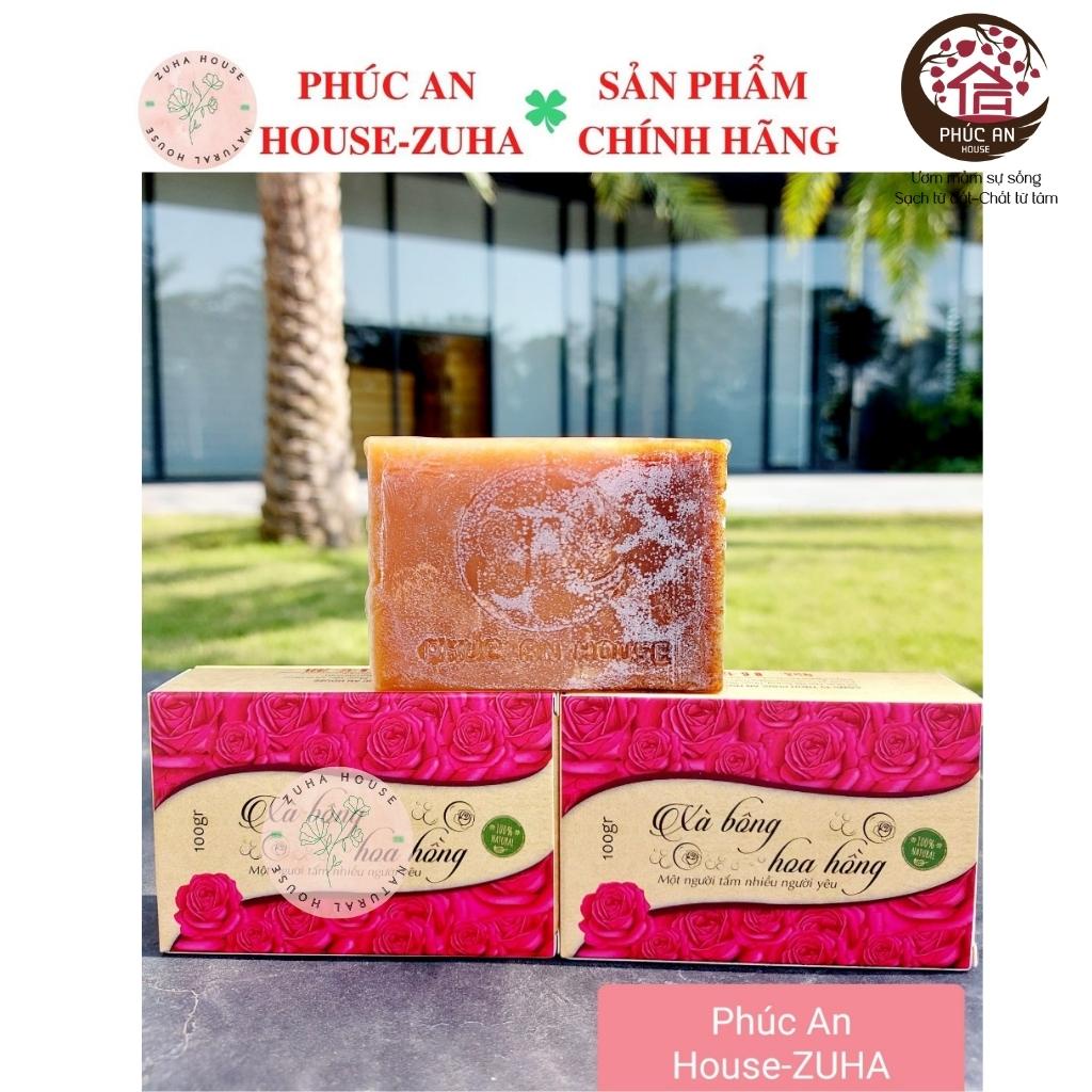 Xà Bông Hoa Hồng Phúc An House-Xà Phòng Tắm Thiên Nhiên Sạch Khuẩn, Dưỡng Da Chăm Sóc Làm Đẹp, Ngăn Ngừa Mụn 100gr | BigBuy360 - bigbuy360.vn