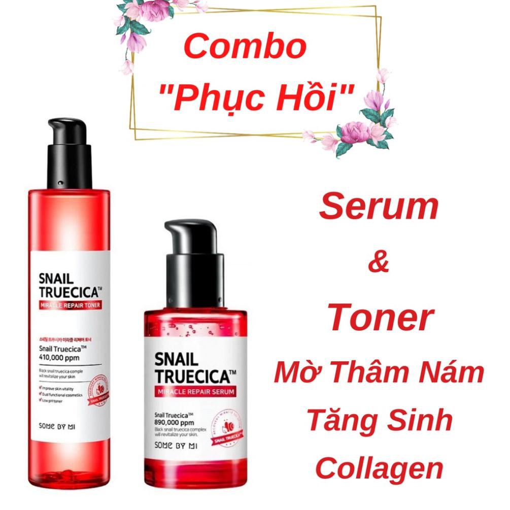 Nước Hoa Hồng Cân Bằng Da, Giúp Da Săn Chắc Chiết Xuất Ốc Sên Some By Mi Snail Truecica Miracle Repair Toner 135ml