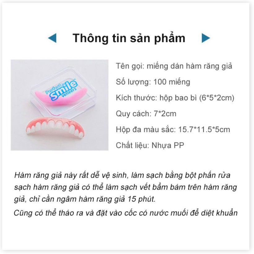 Dụng cụ làm đẹp an toàn Hàm răng giả bằng silicon -TTHome