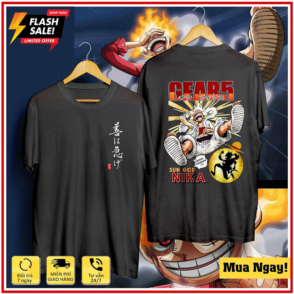 Áo One Piece Luffy Gear 5, Áo Anime Đảo Hải Tặc siêu chất, giá tốt nhất