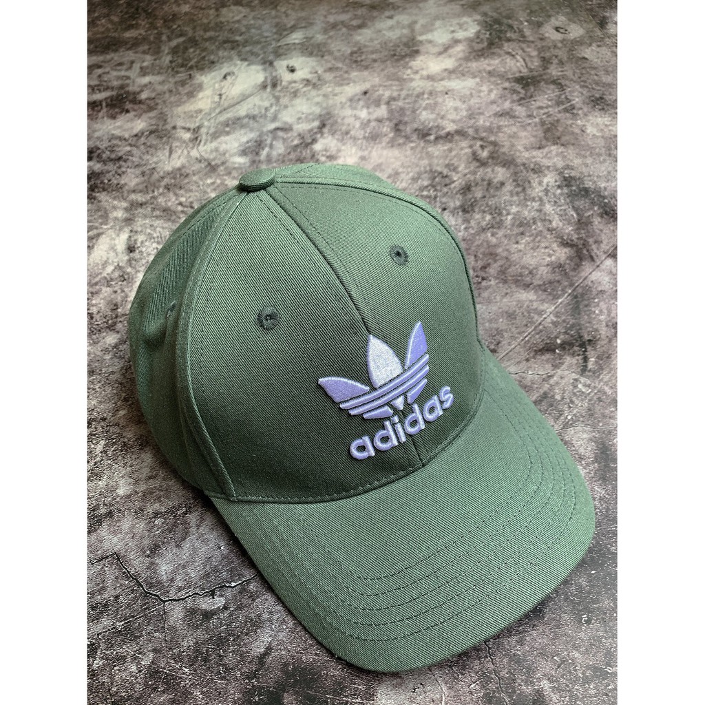 (HÀNG XUẤT XỊN) Mũ / nón das xanh logo 3 lá H01 TREFOIL BASEBALL CAP IN GREEN Made in Thai//land full-tem-tag One size