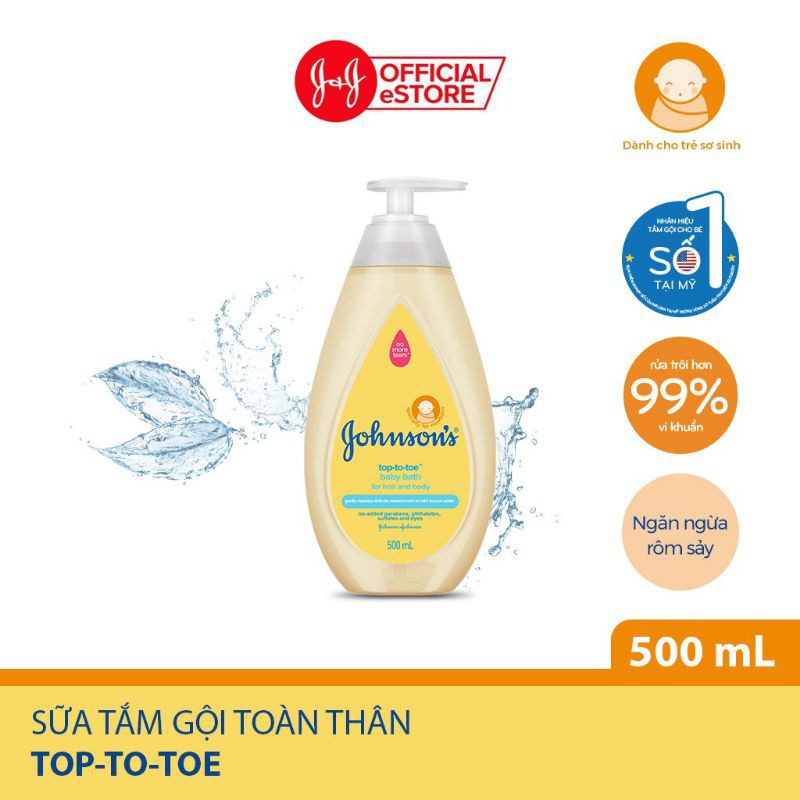 Sữa Tắm Gội Toàn Thân Johnson Baby 500ml