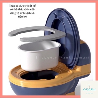 Bô vệ sinh đặc biệt mô phỏng bồn cầu toilet dành cho bé từ 1-4 tuổi (tặng kèm bàn chải)