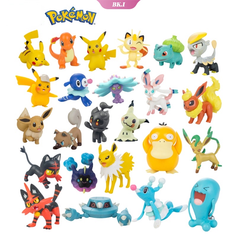 24-144 Pcs/set Pokémon Figures Cake Toppers Mini Figures Action Toy Pocket Monster Mini Collectible Model Figures 2-3CM