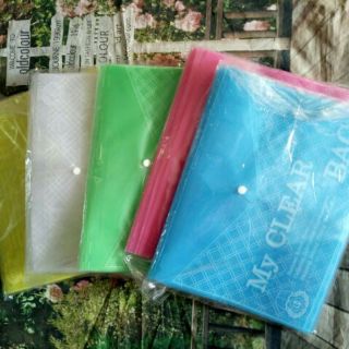SET 2 Bìa A4 nút my clear đủ màu