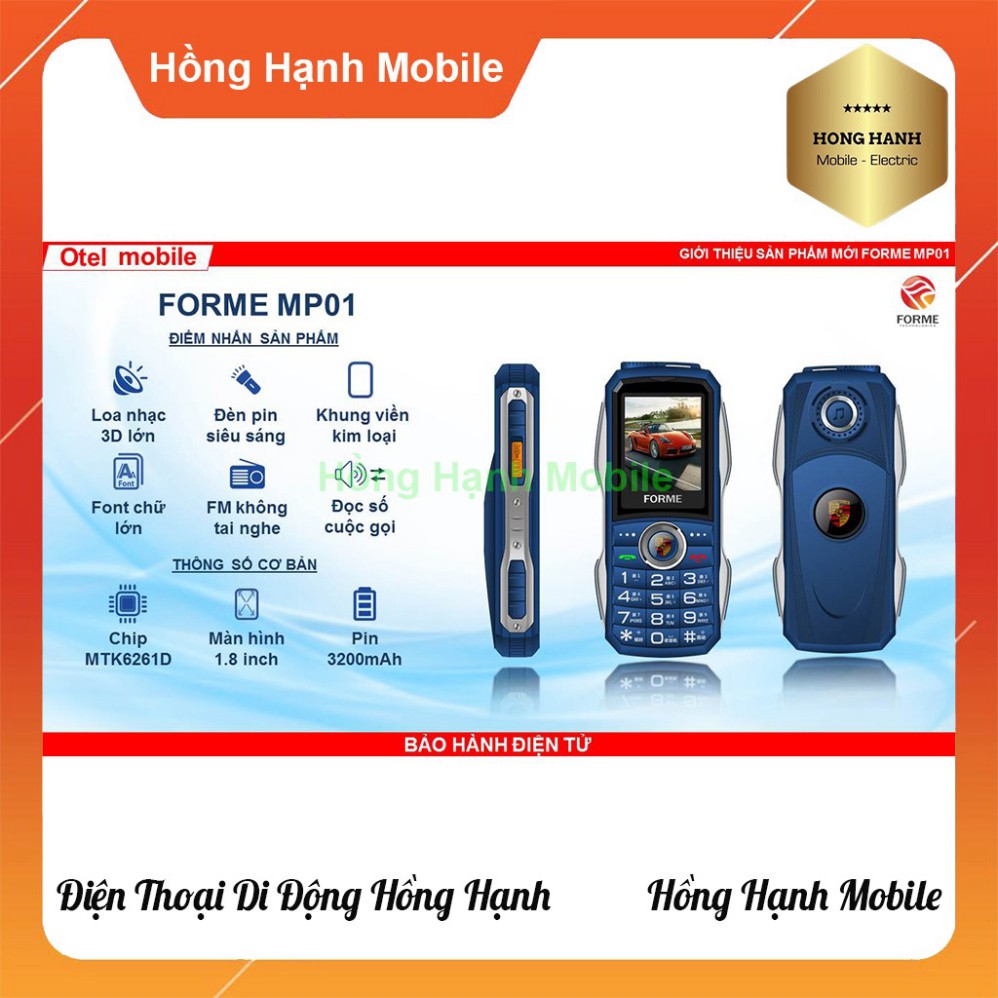 [ DEAL SỐC ] Điện Thoại Forme MP01 - Hàng Chính Hãng - Hồng Hạnh Mobile Hàng Chính Hãng FULL BOX | BigBuy360 - bigbuy360.vn