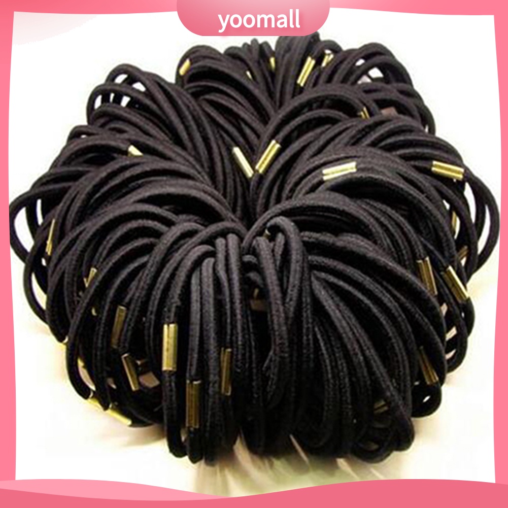 10 dây buộc tóc màu đen dễ thương cho nữ