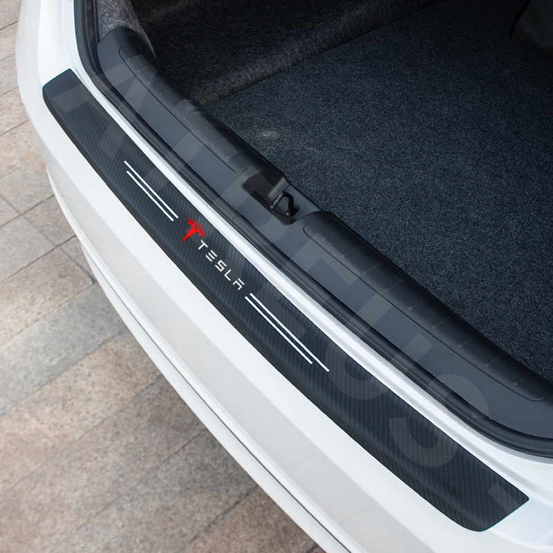 Miếng Dán Cửa Xe Hơi Tesla Model 3 Model Y Model S Model X Bằng Sợi Carbon